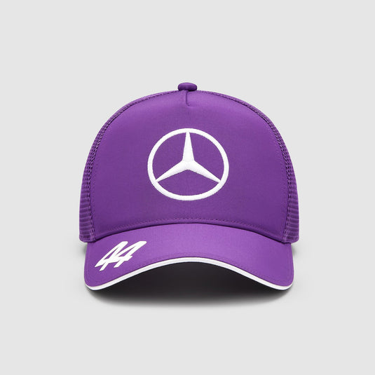 Mercedes-AMG F1 2024 Lewis Hamilton Driver Trucker Cap - Purple