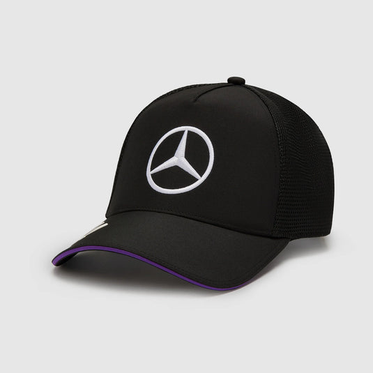 Mercedes-AMG F1 2024 Lewis Hamilton Driver Trucker Cap - Black
