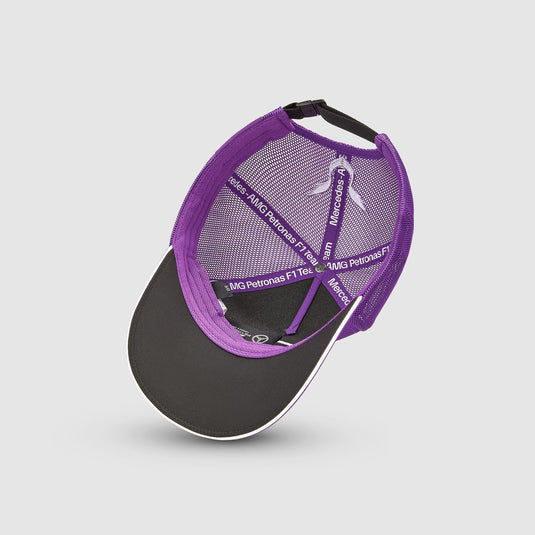 Mercedes-AMG F1 2024 Lewis Hamilton Driver Trucker Cap - Purple